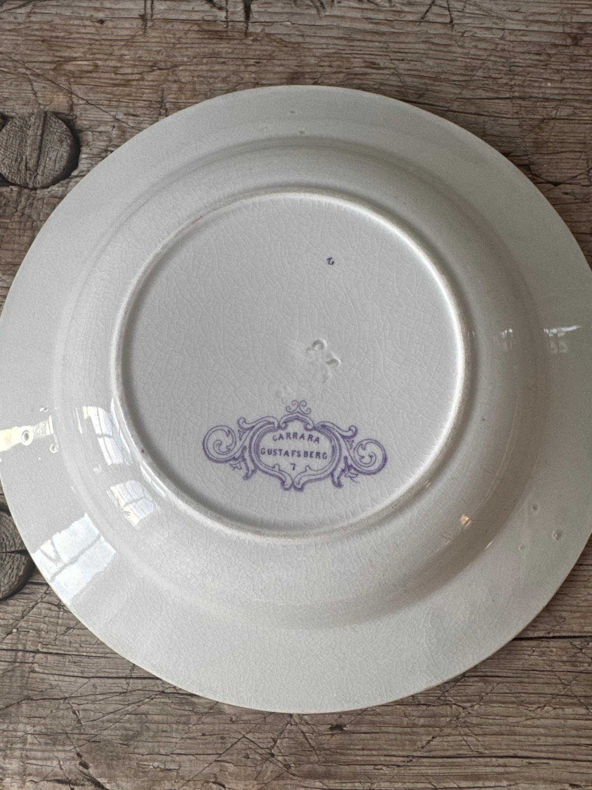 Lila djup tallrik Carrara Gustafsberg
