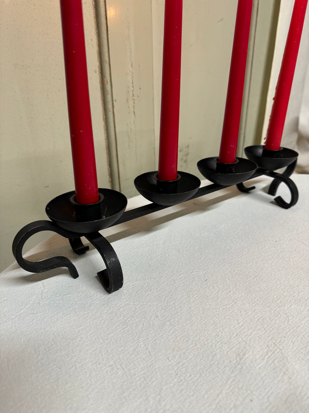 Adventsljusstake i smide