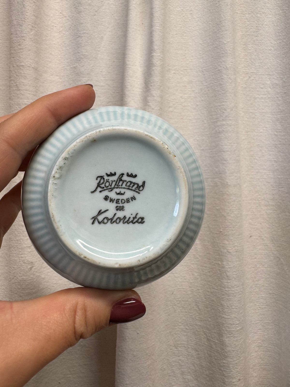 Sockerskål i ljusblå Rörstrand 582 Kolorita