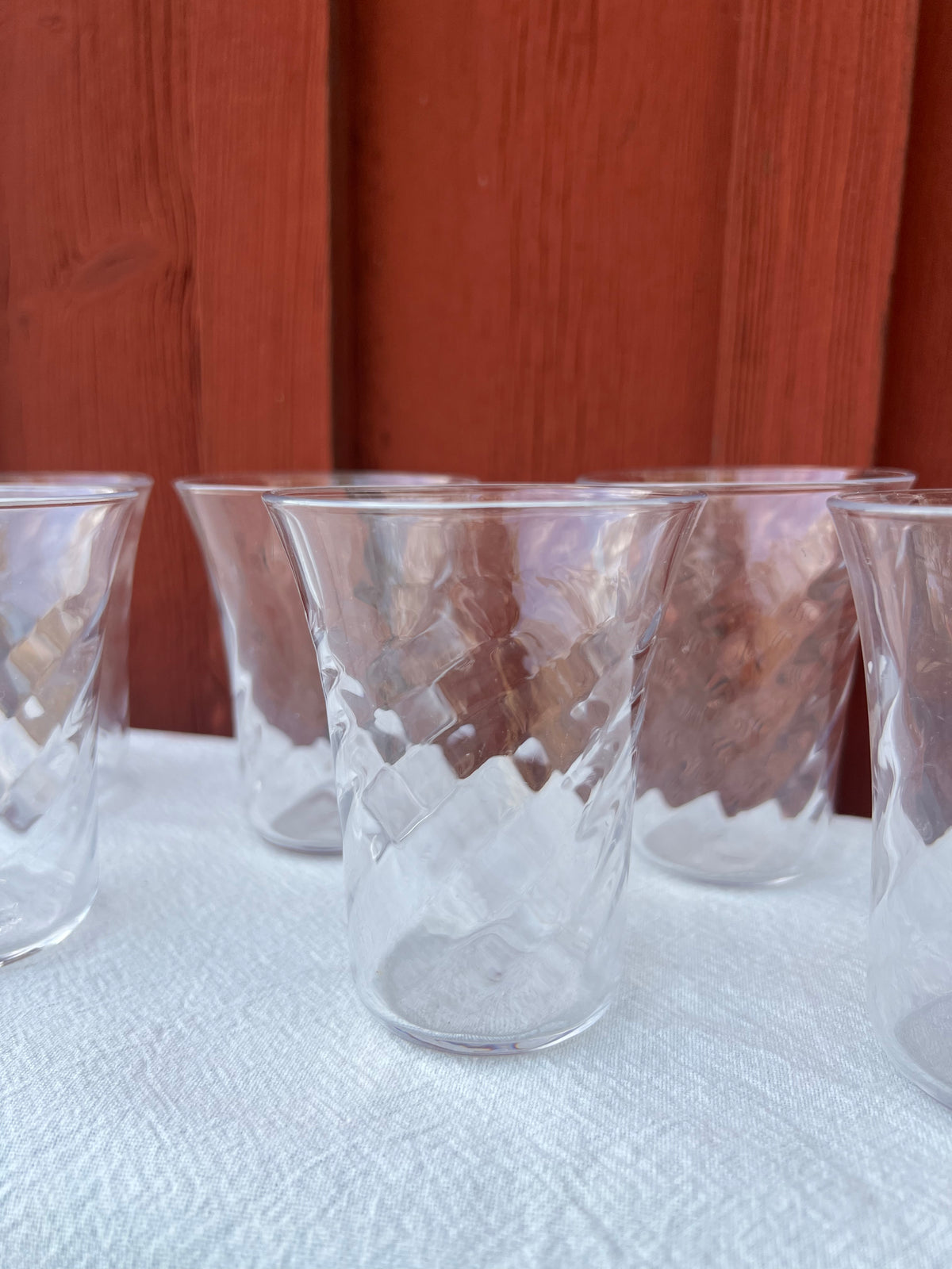 6st swirlformade dricksglas