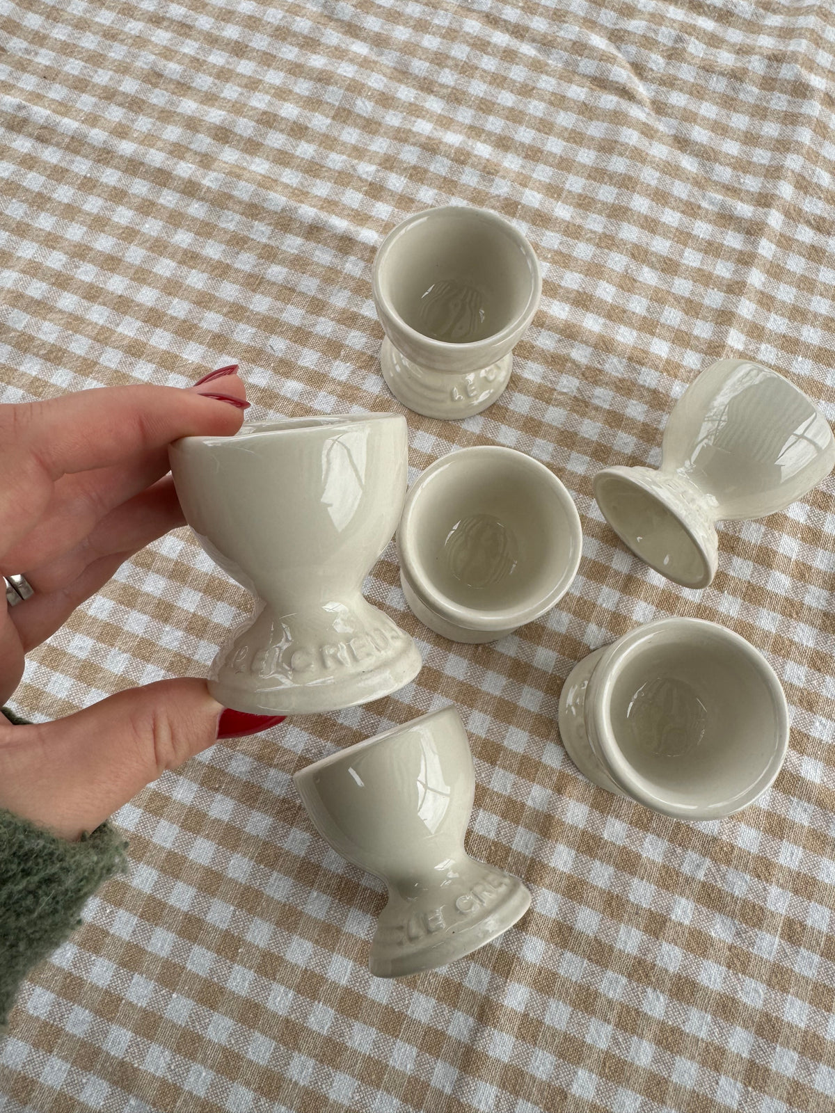 6st äggkoppar LE CREUSET