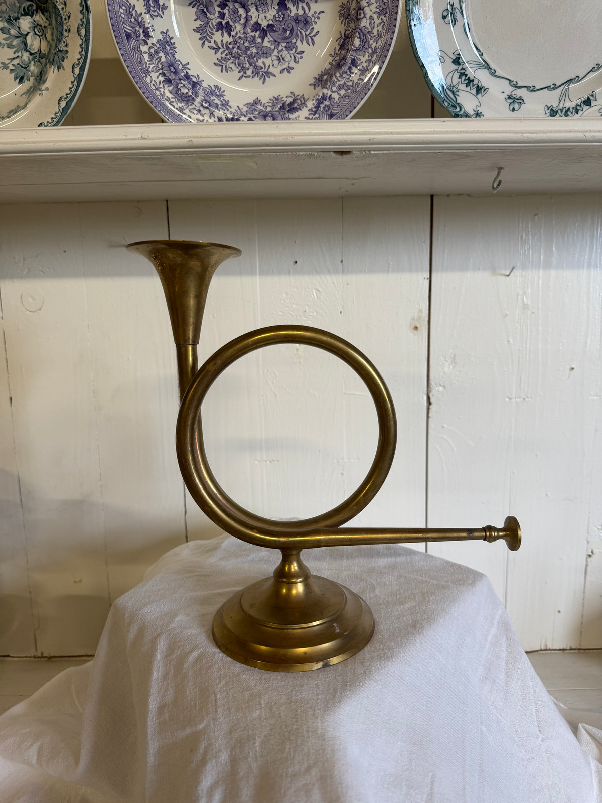 Trumpet ljusstake i mässing