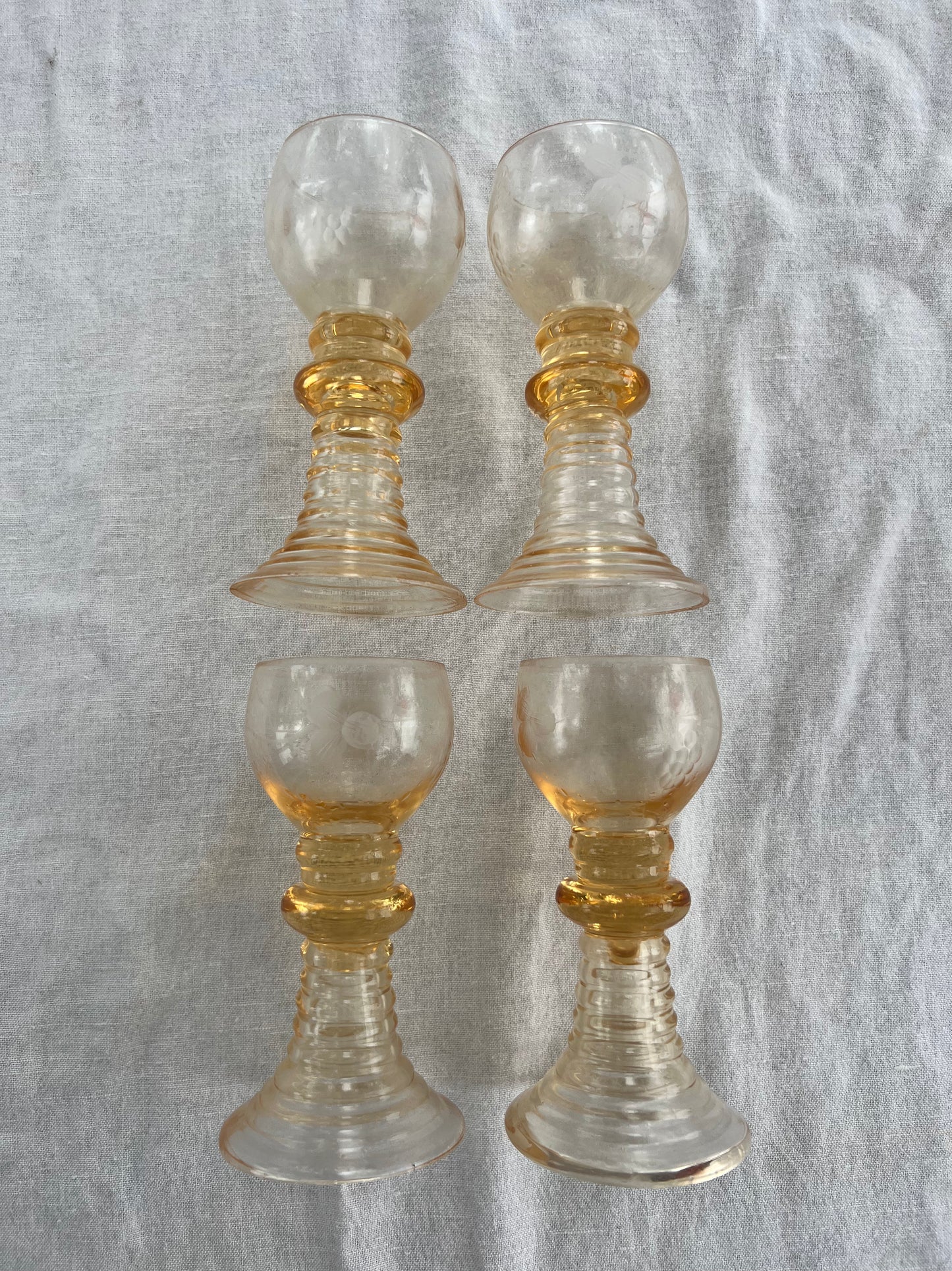4st remmare i gul/orange/aprikos