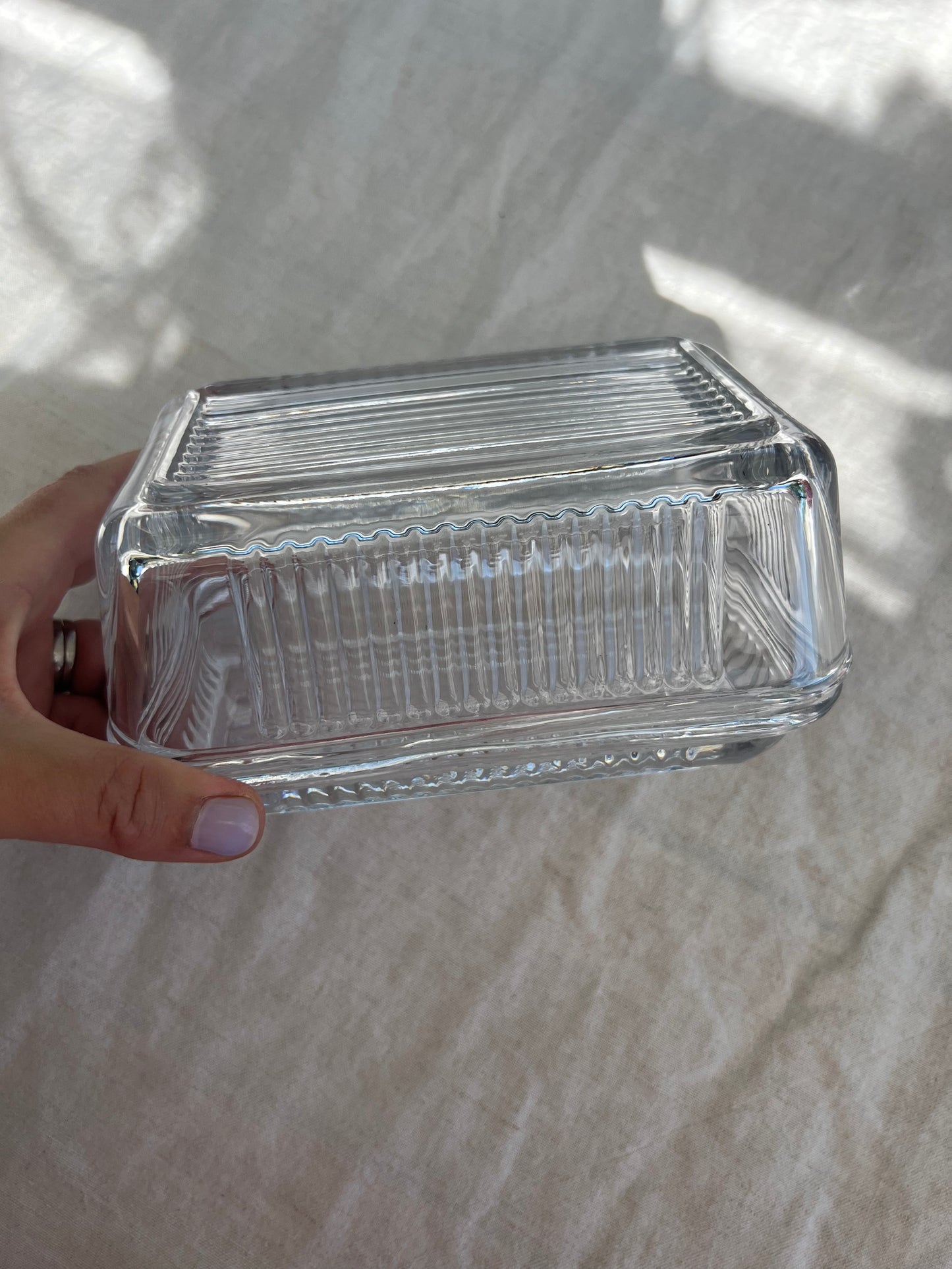 Smörbytta i glas