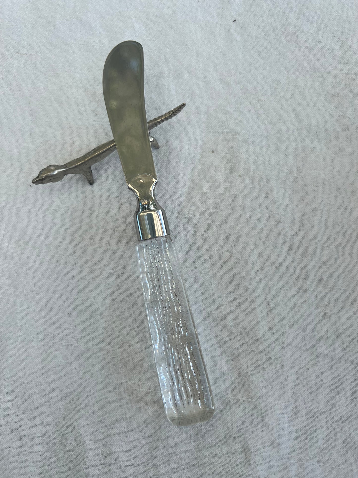 Smörkniv i glas Lindshammar