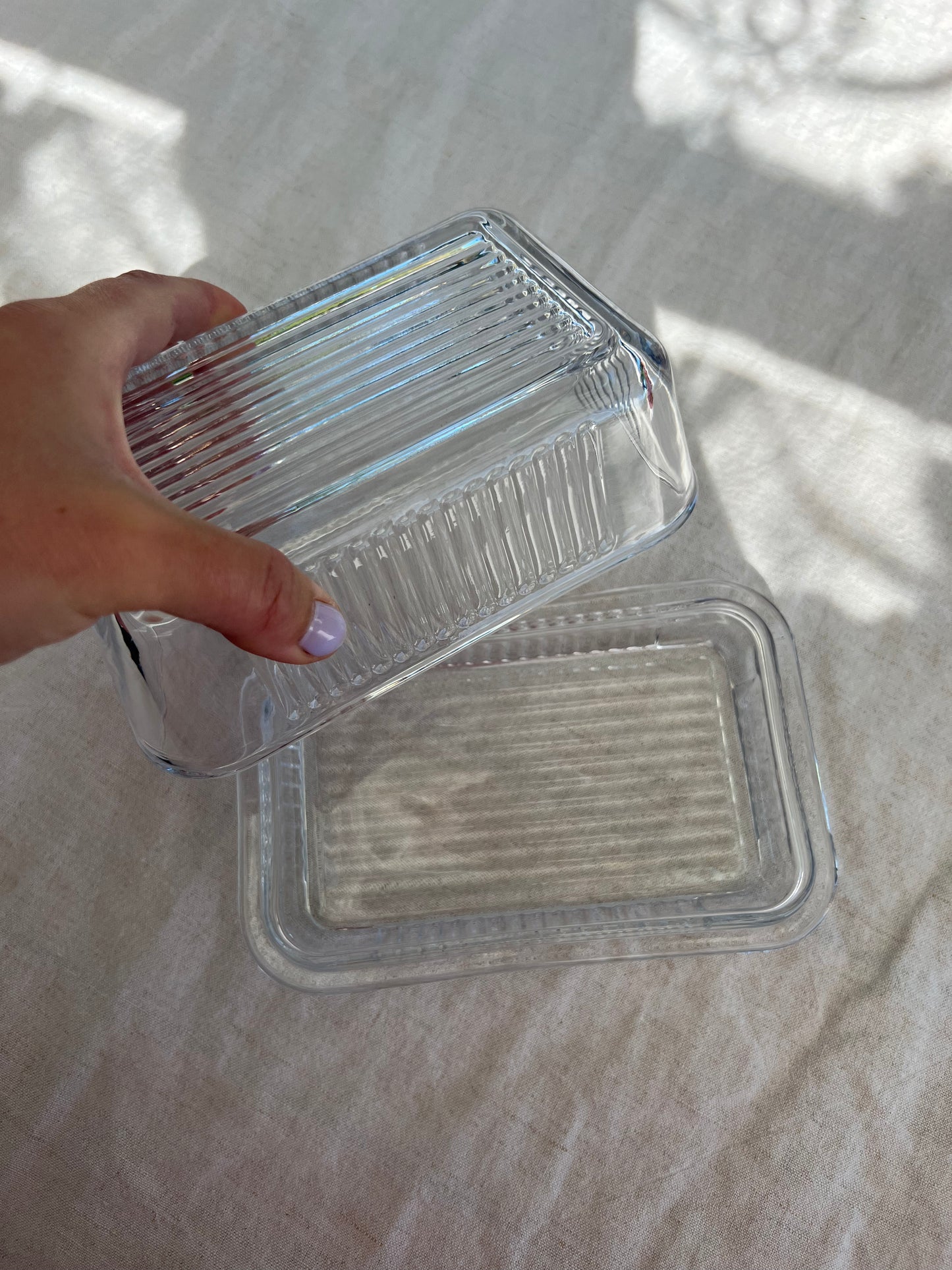 Smörbytta i glas