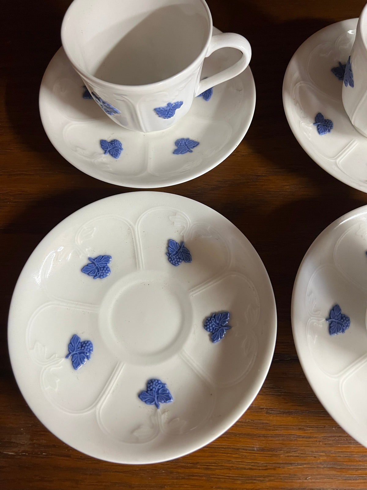 Kaffekopp med fat - Blå Blom Old Gustavsberg