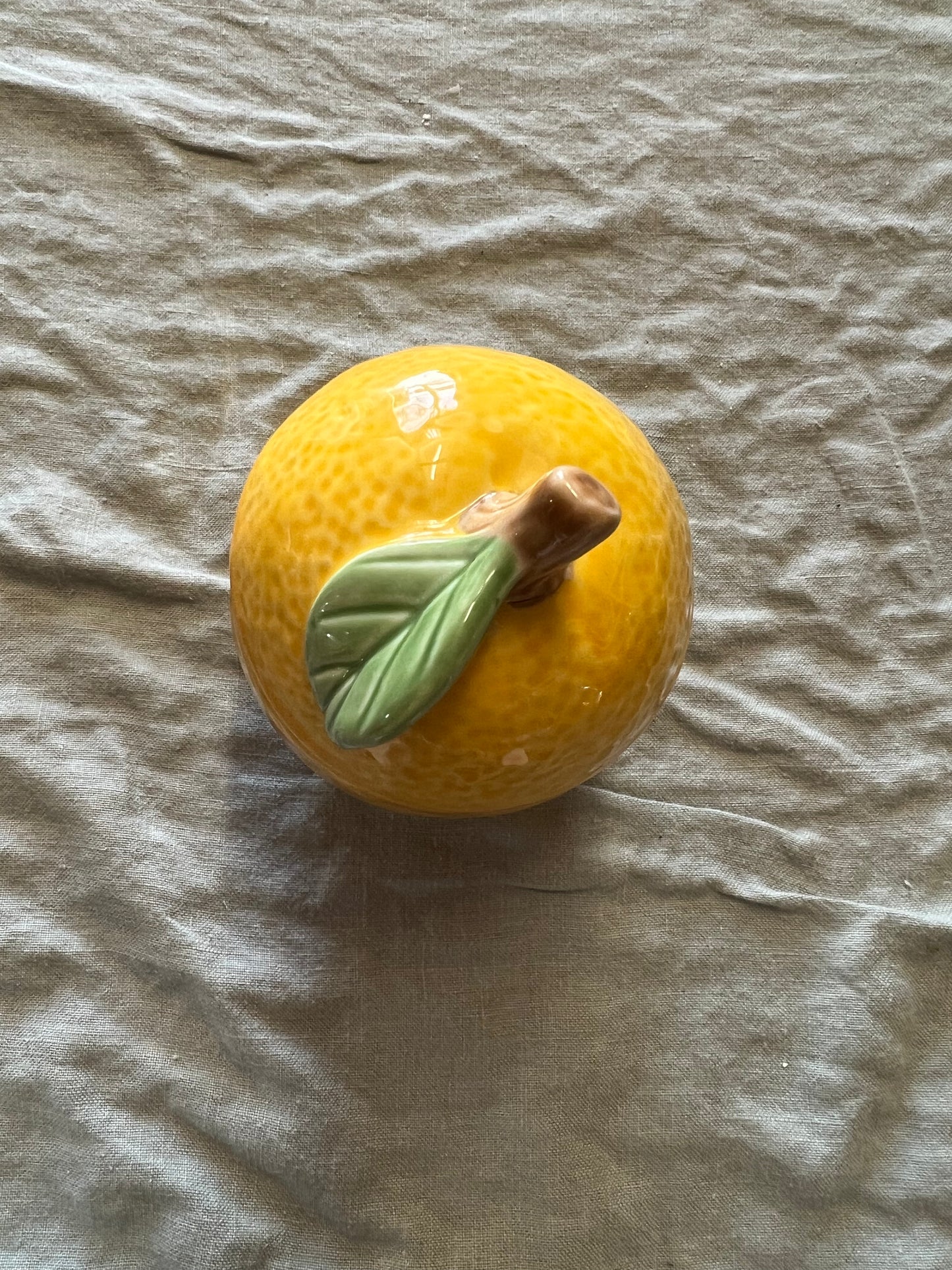 Citronskål med lock / ljus