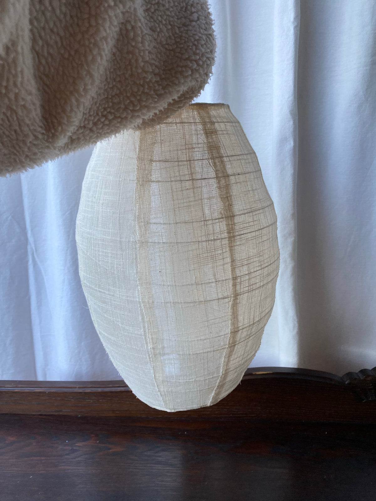 Beige ”lykta” i linne