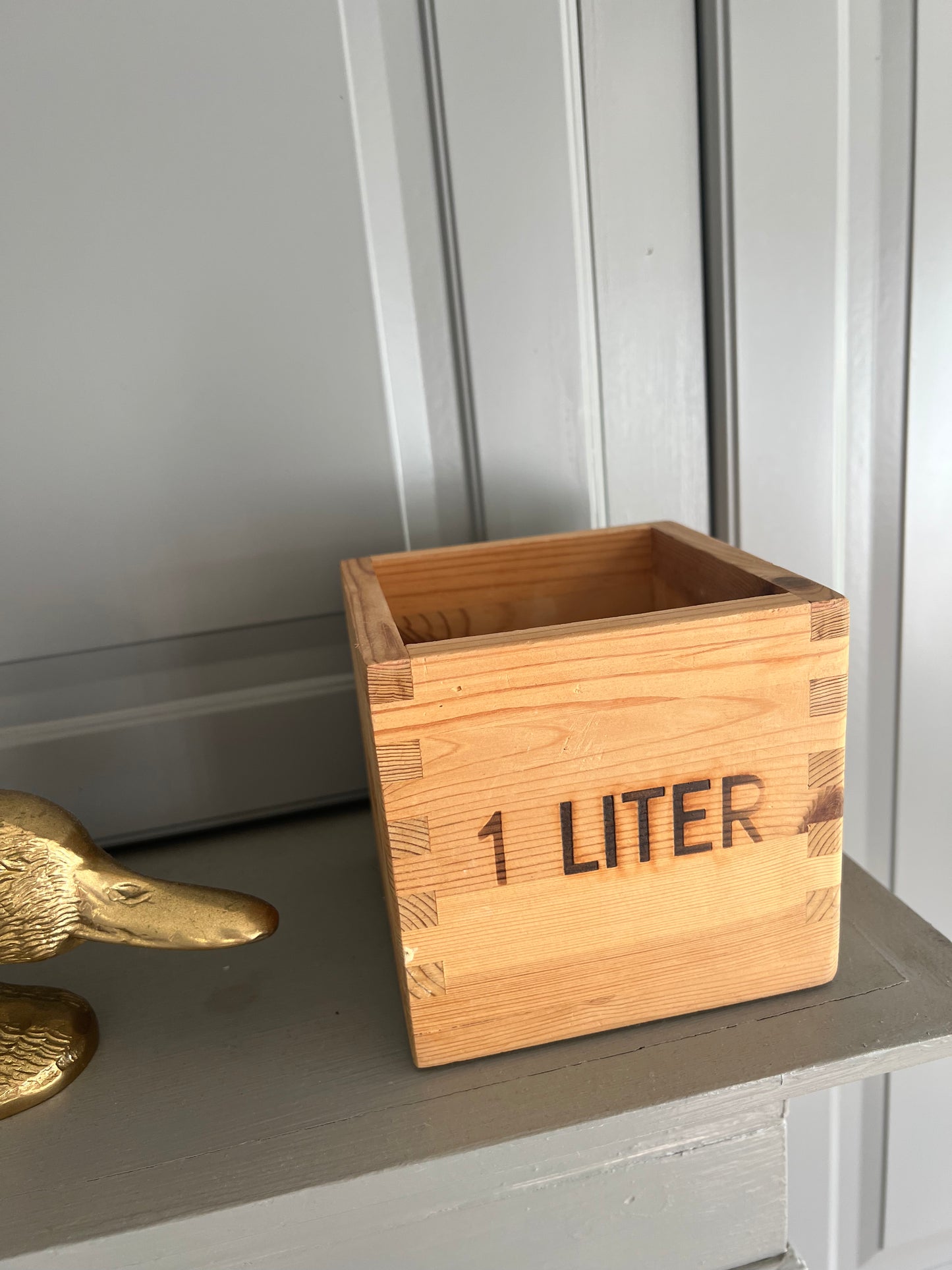 1 LITER trälåda