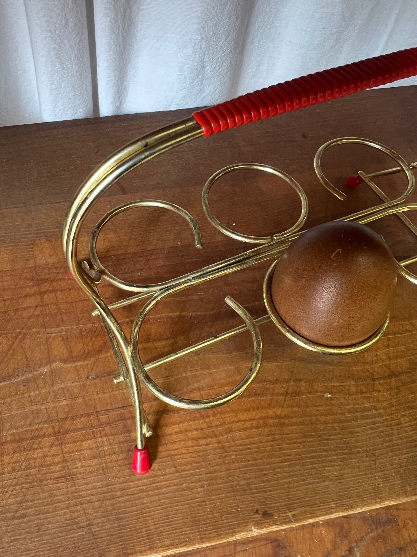 Äggställ i mässing, retro