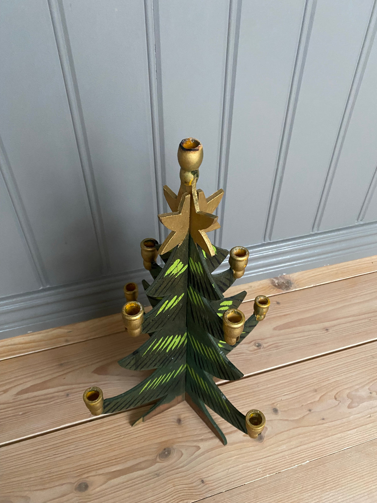 Träjulgran för julgransljus