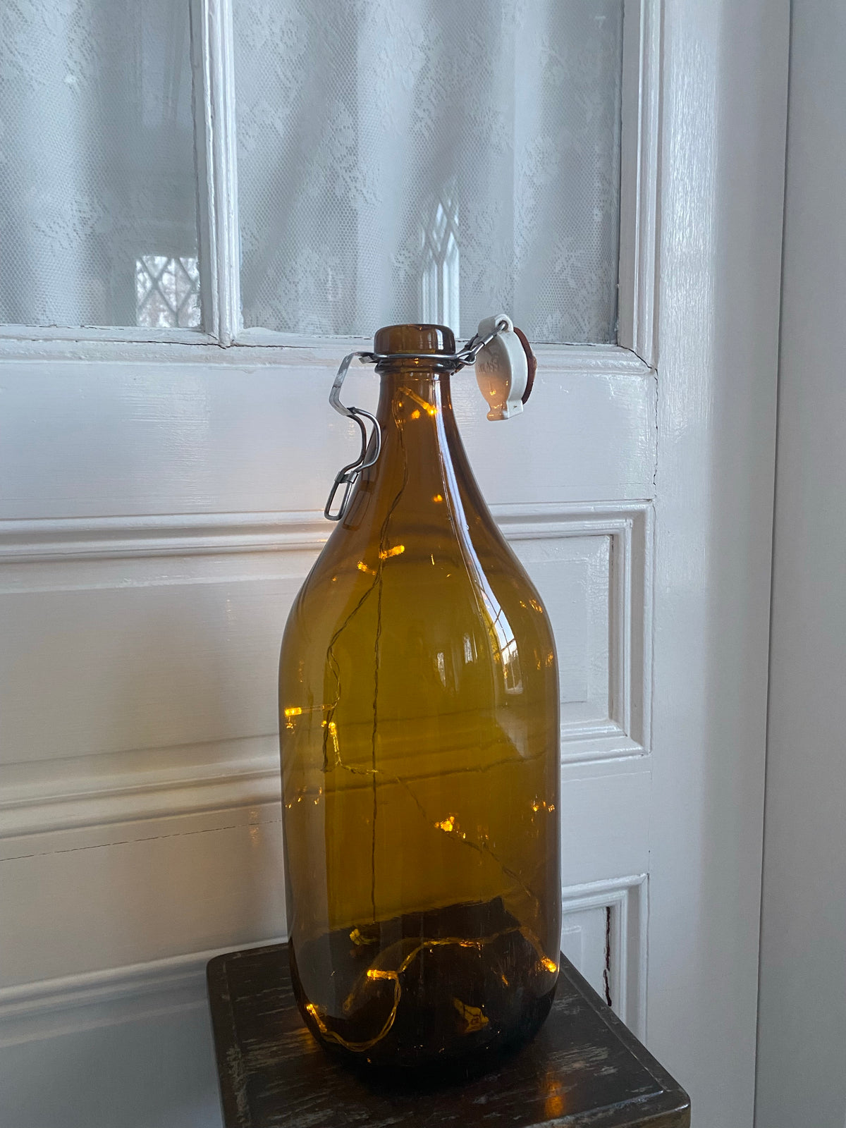 Klass 1 stor flaska i brunt glas