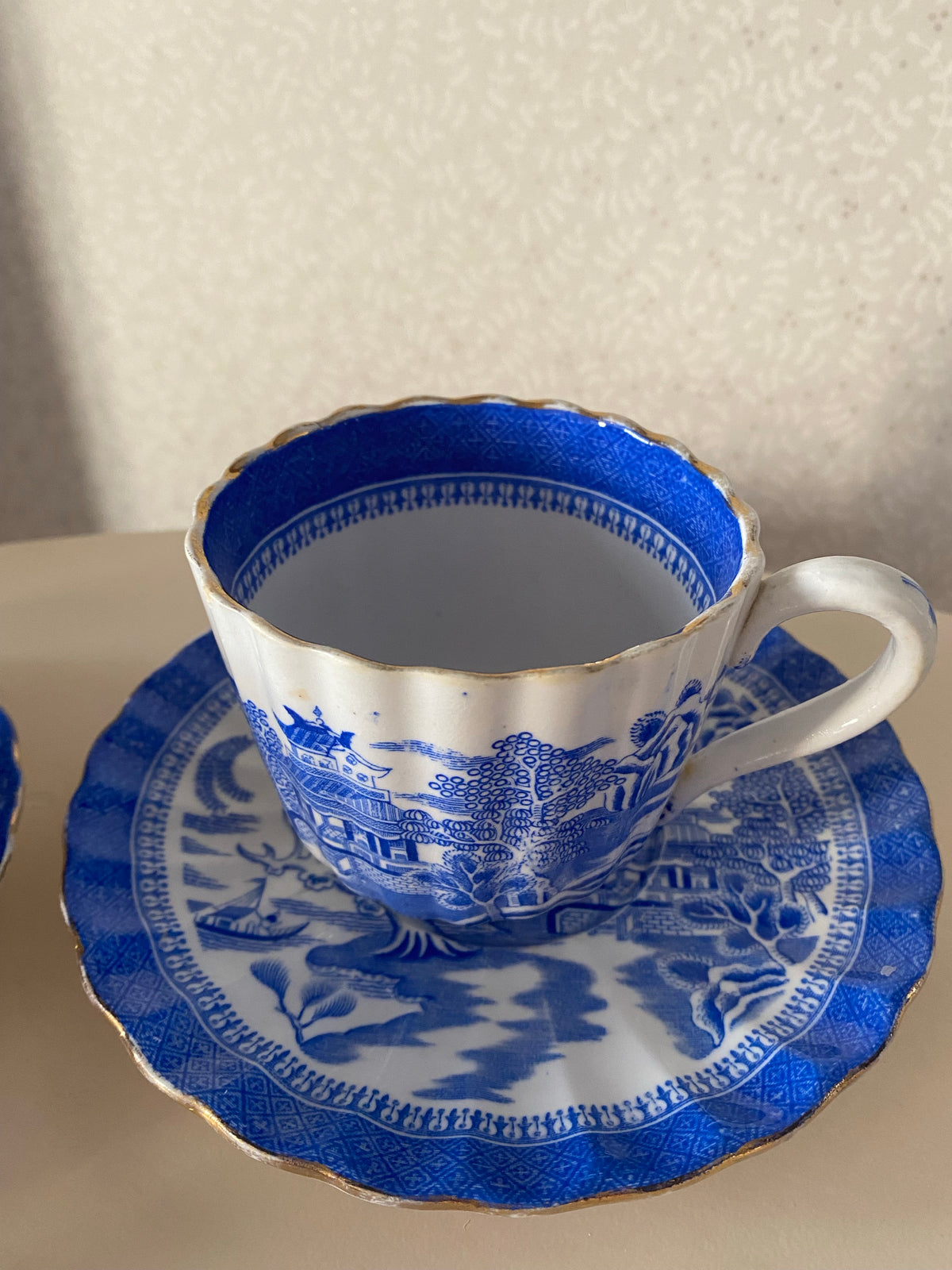 Paret kaffekoppar med fat - WILLOW Gustavsberg