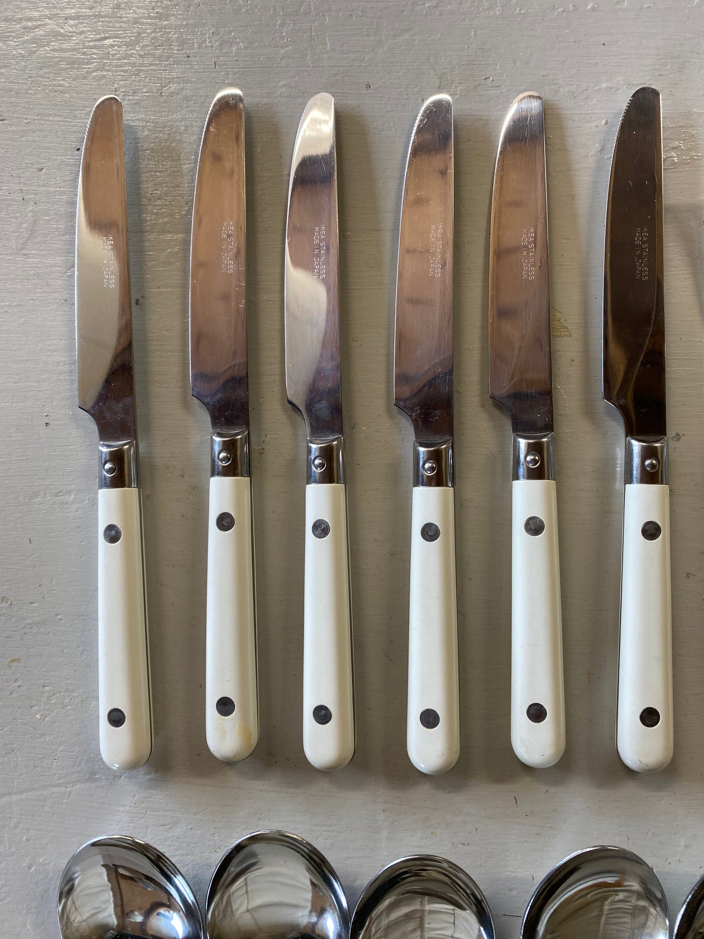 24 delar vintage bestick rostfritt stål