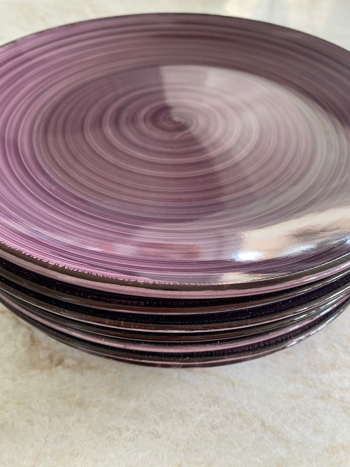 6st mattallrikar i lila
