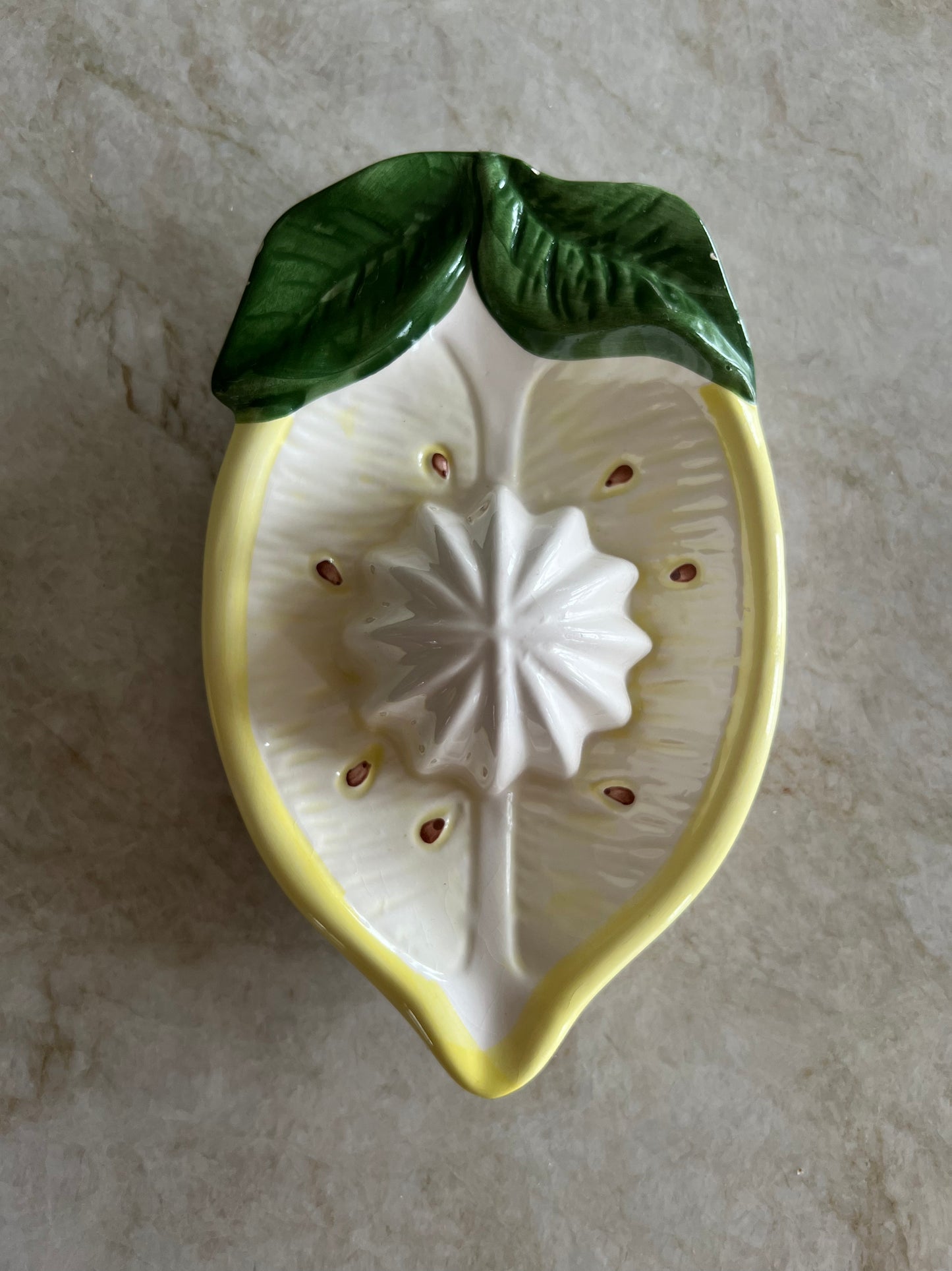 Citruspress i porslin - citron