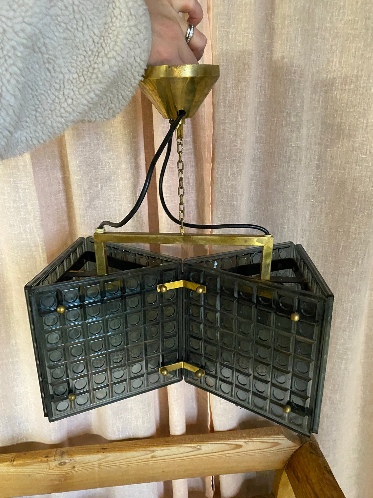 Taklampa i glas Mac Hegerup 1900-tal