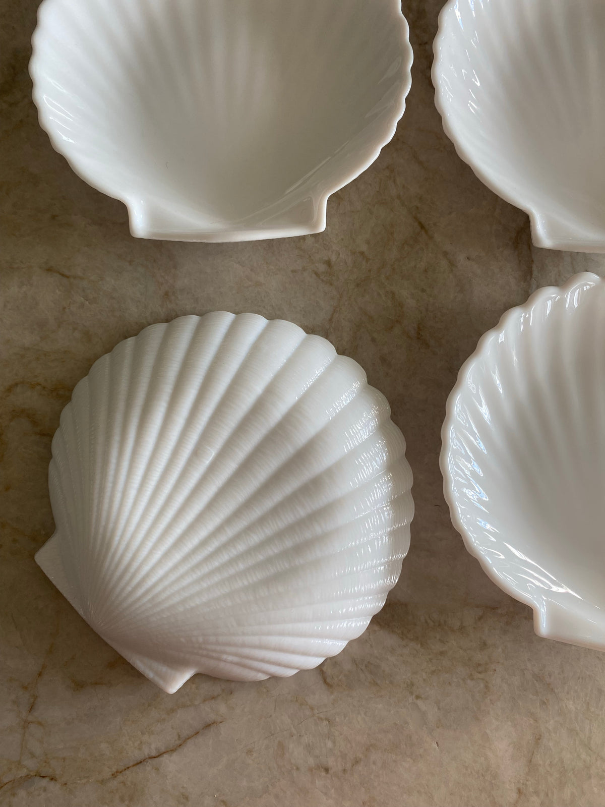 4st snäckfat i vitt porslin 🐚