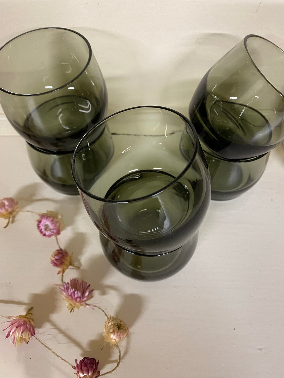 6 st rökfärgade dricksglas