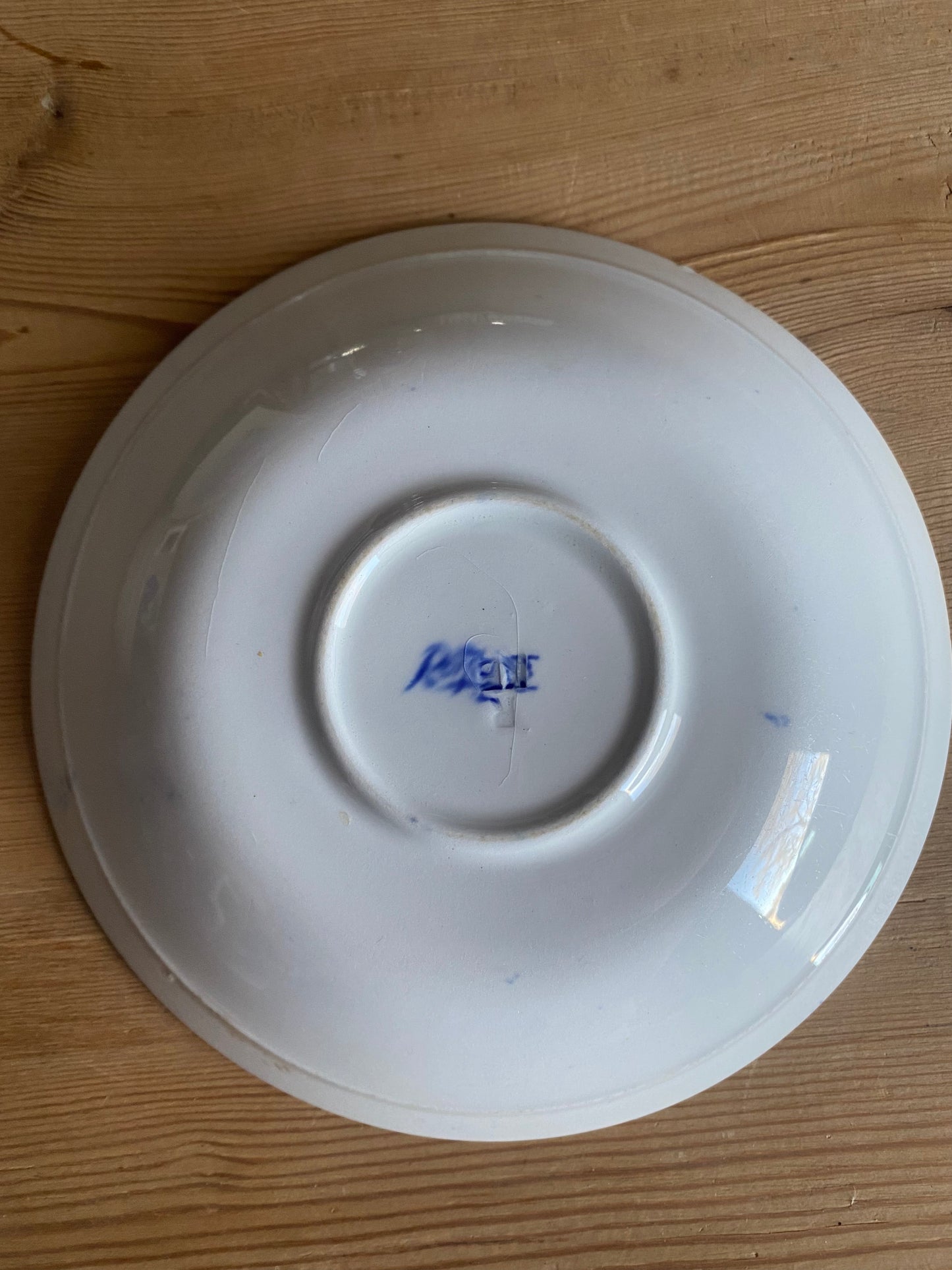 Paret blåvita kaffekoppar med fat - Rörstrand 1800-tal