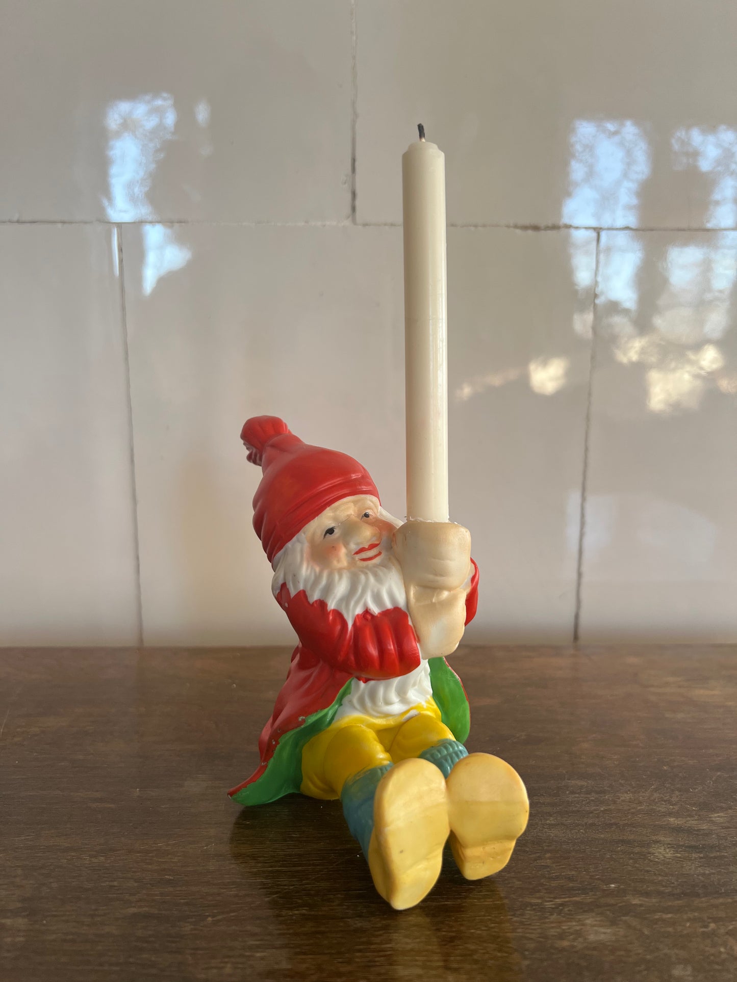Tomte med ljushållare