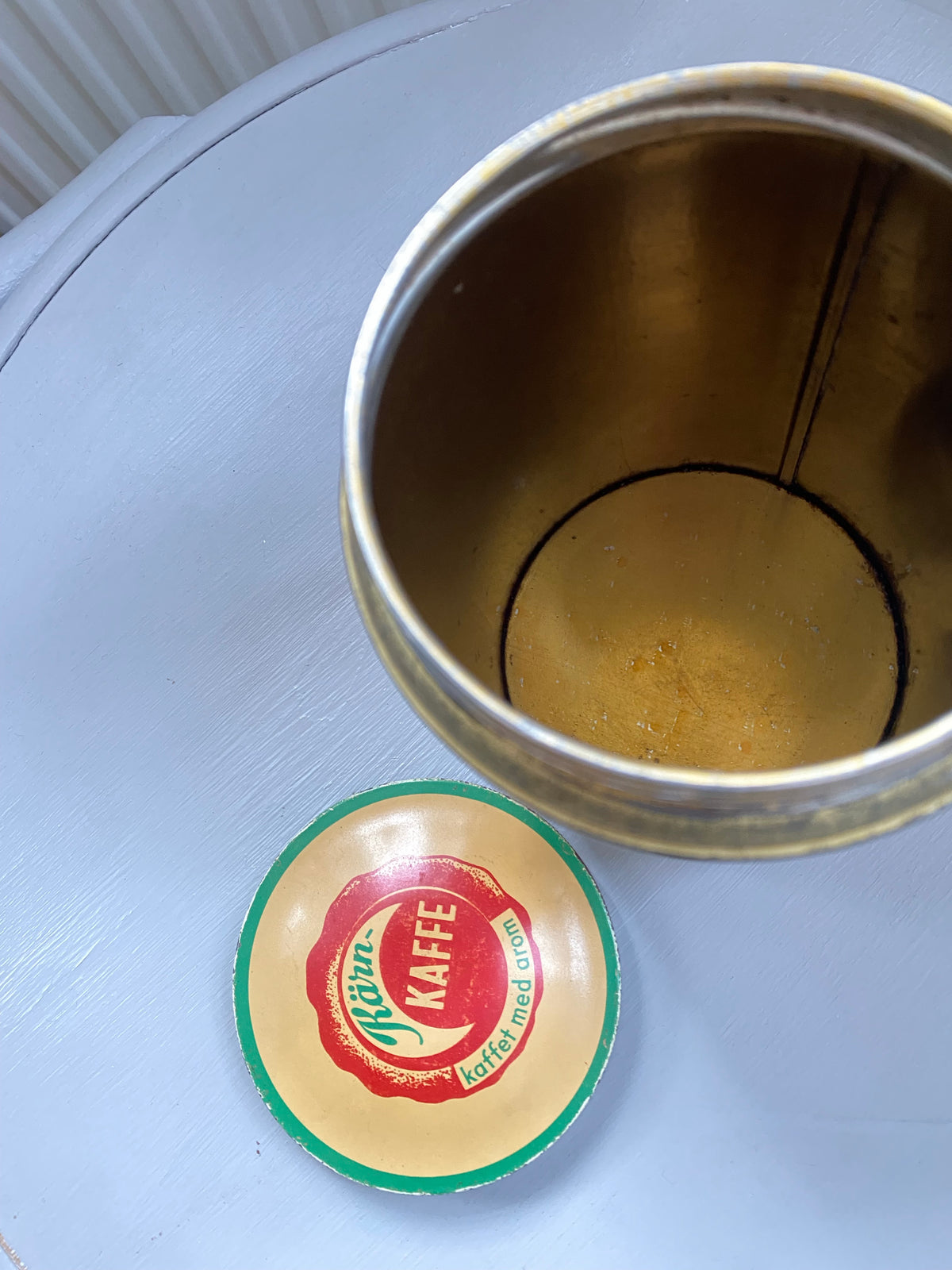 Plåtburk - Kärnkaffe solgul