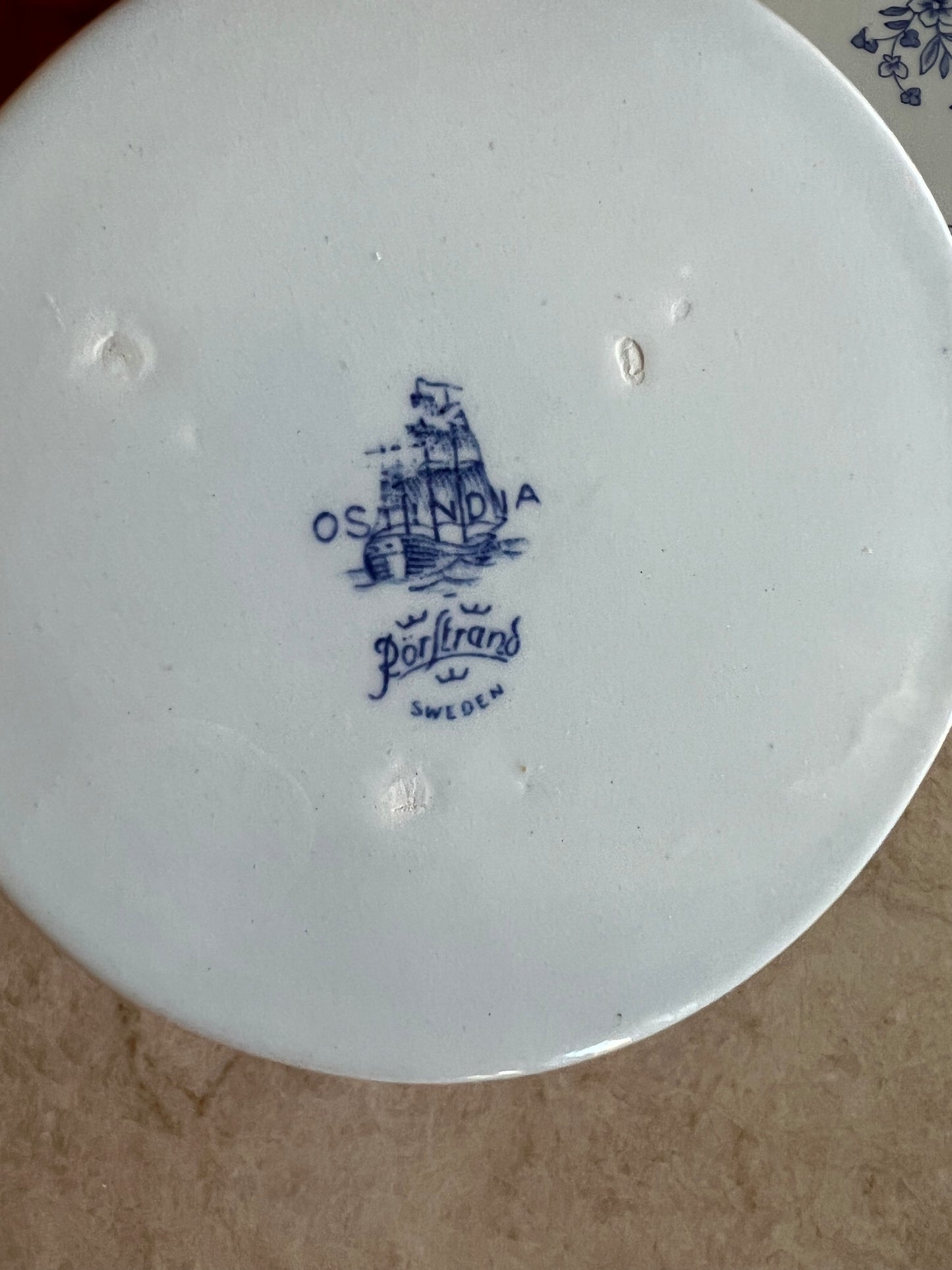 4st Glasunderlägg coasters i porslin Rörstrand Ostindia