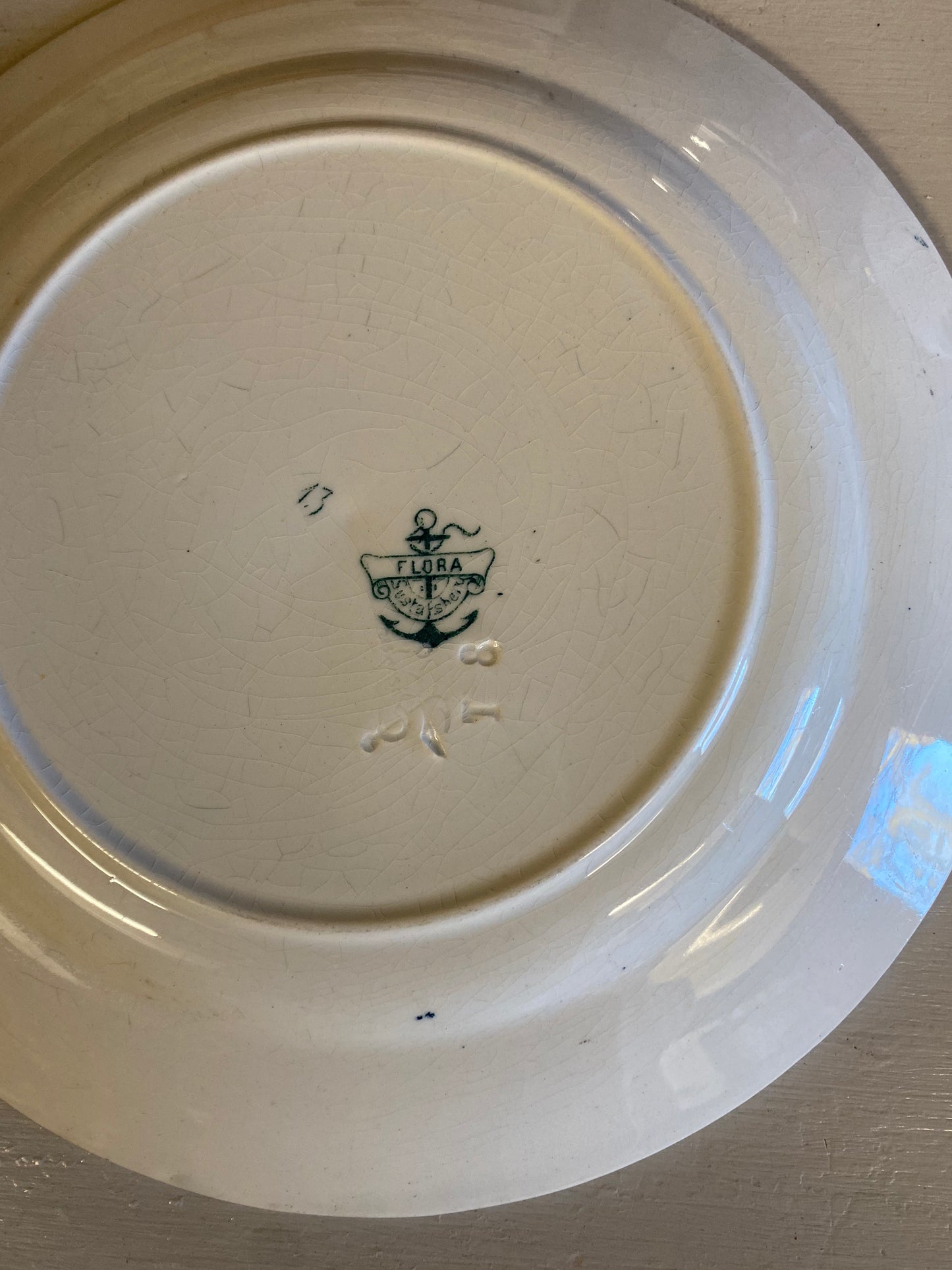 Mattallrik i grönvitt - FLORA