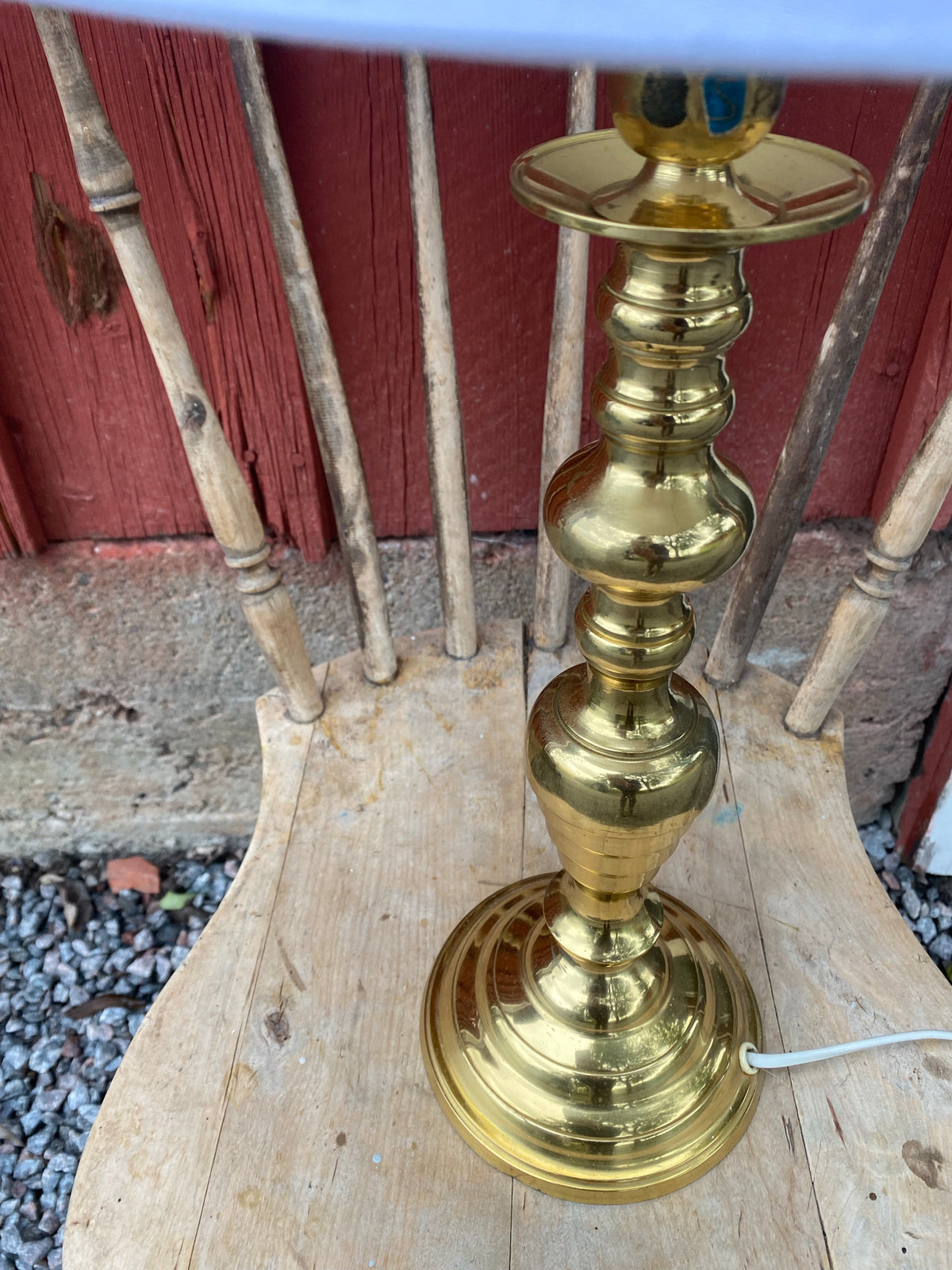 Mässingsbordslampa