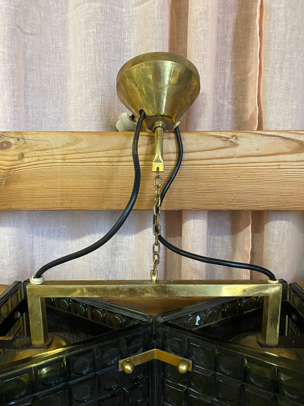 Taklampa i glas Mac Hegerup 1900-tal