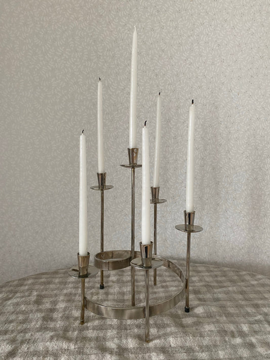 Flerarmad ljusstake i silver