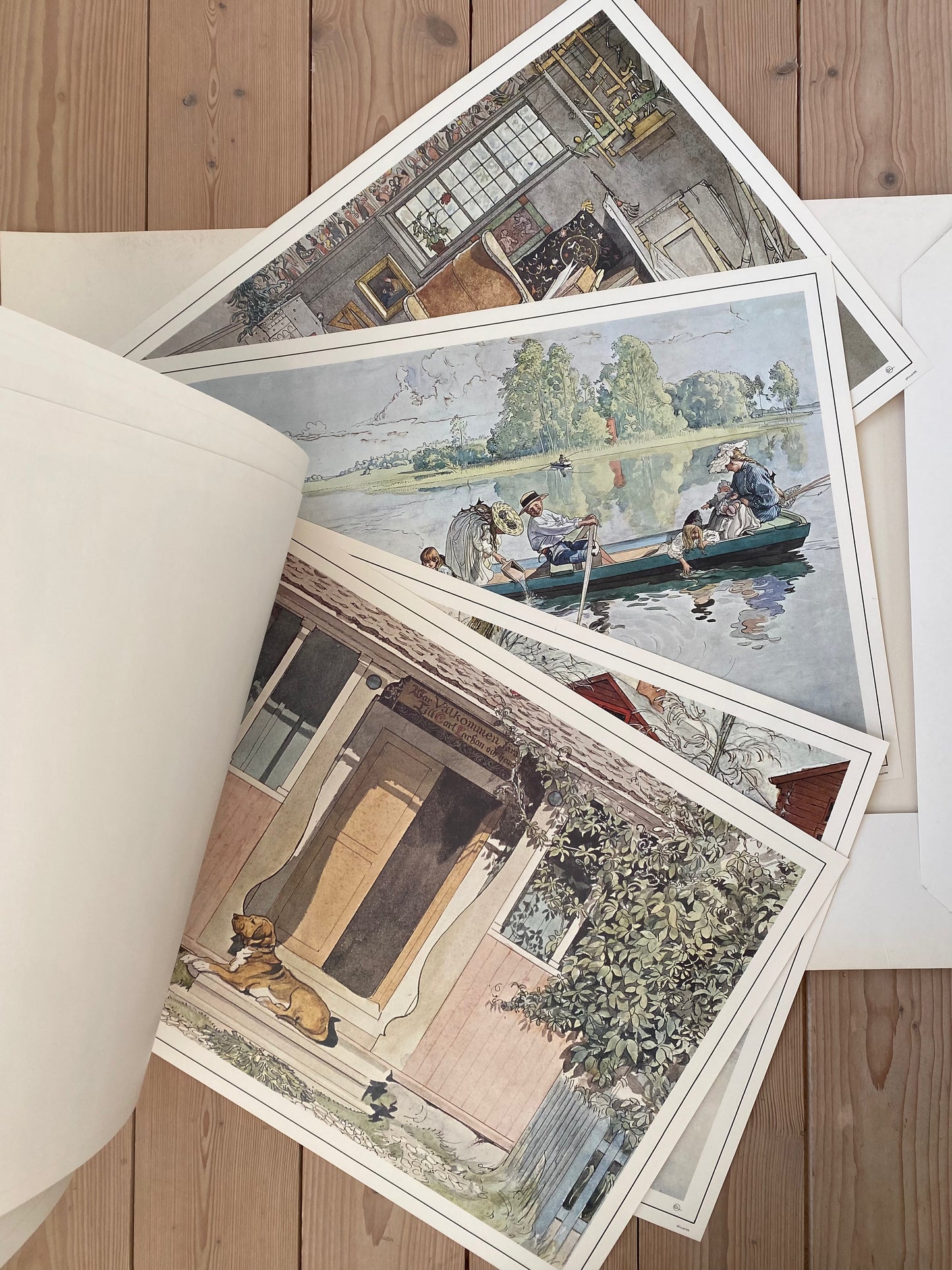Carl Larsson samlingsmapp med 12 motiv