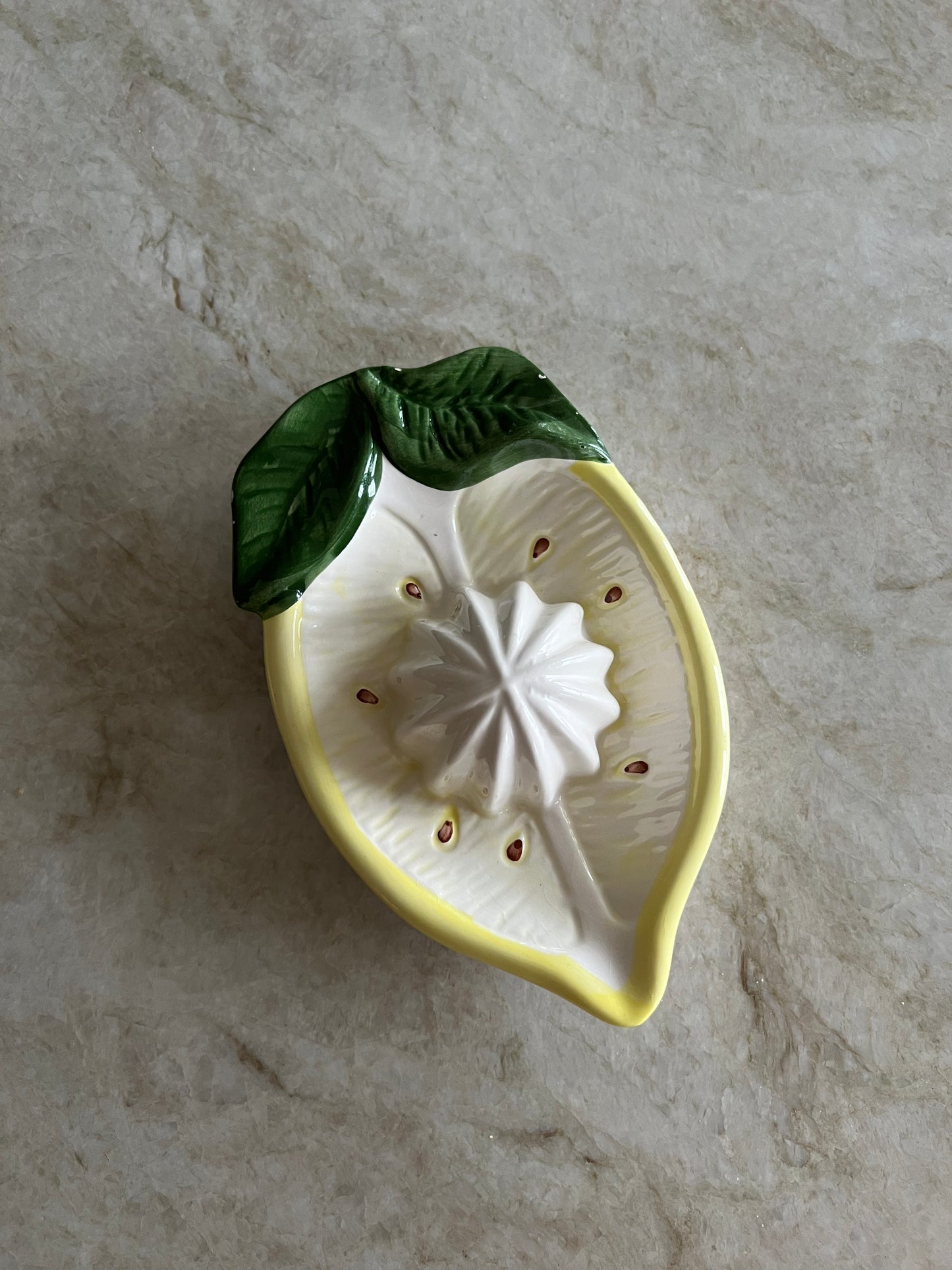 Citruspress i porslin - citron
