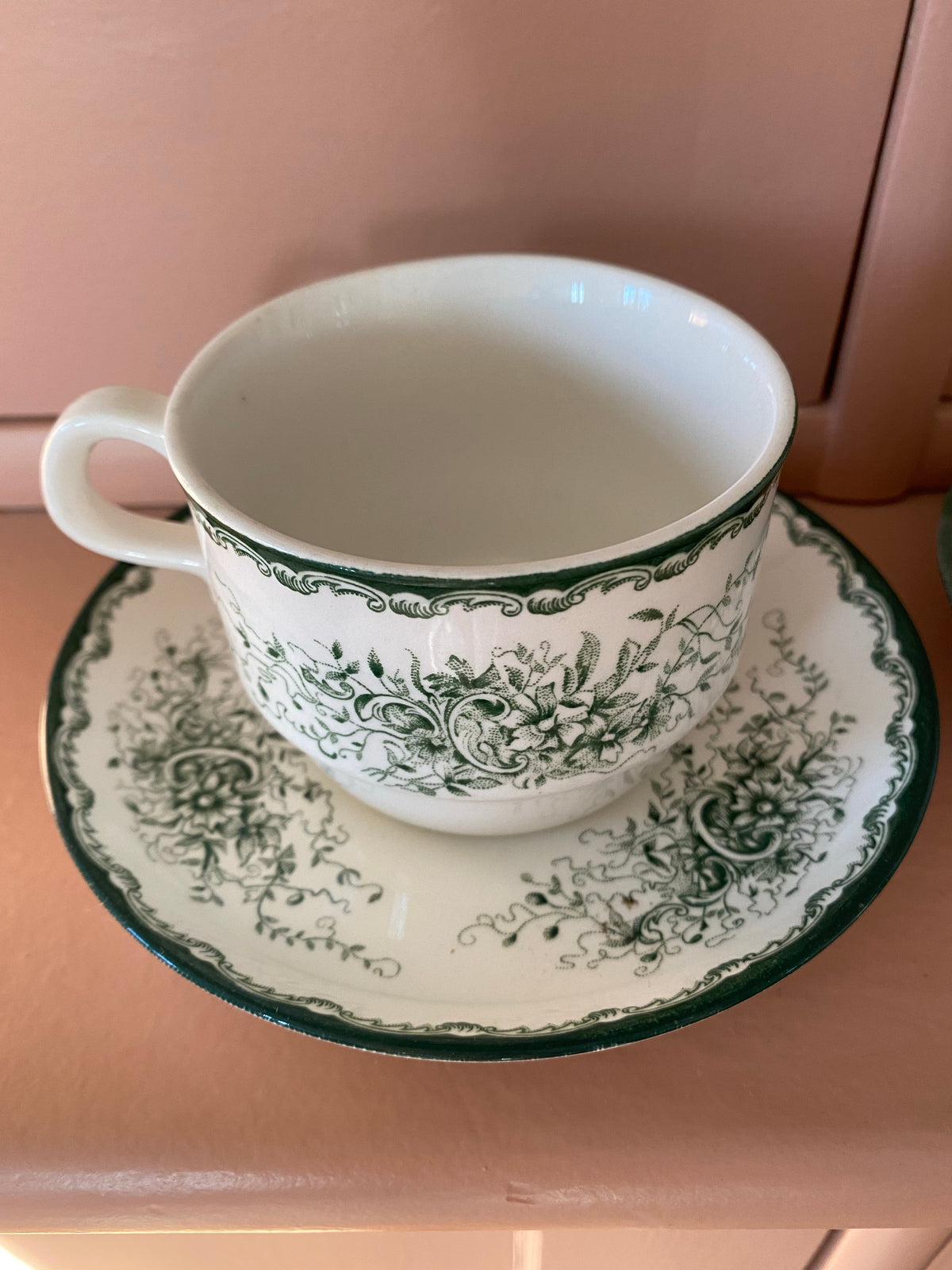 Gröna Anna Rörstrand - 2st kaffekoppar med fat