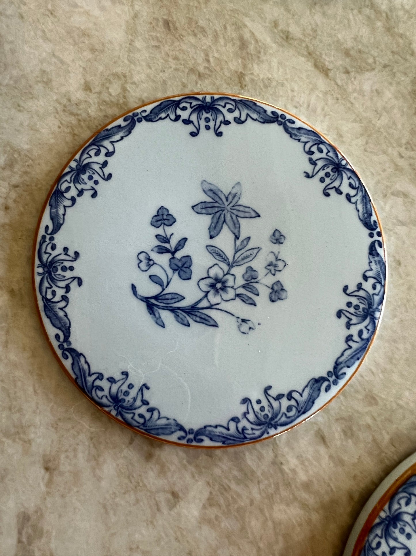 4st Glasunderlägg coasters i porslin Rörstrand Ostindia