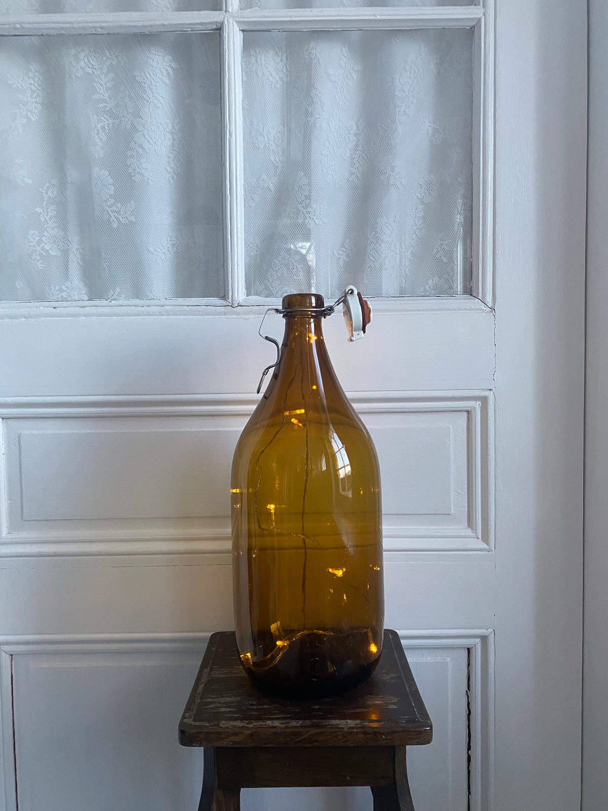 Klass 1 stor flaska i brunt glas