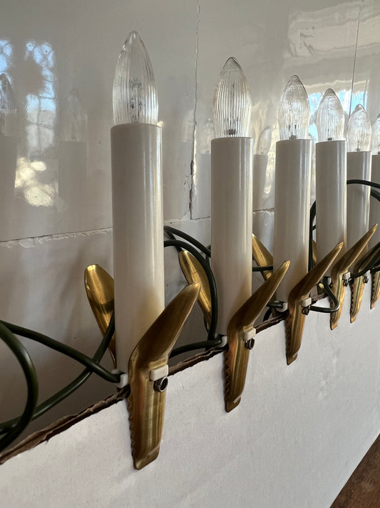 Julgransljus liljanformade i mässing
