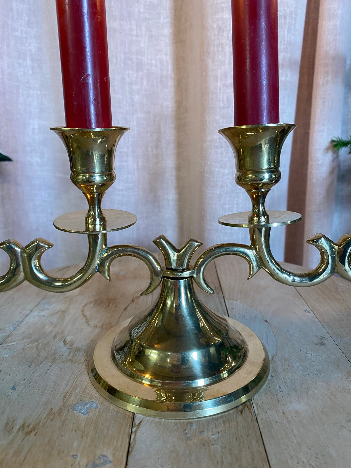 Adventsljusstake i mässing
