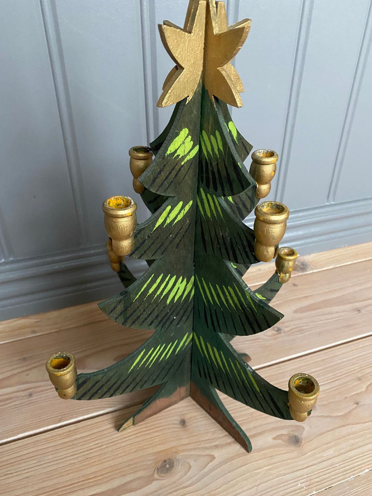 Träjulgran för julgransljus