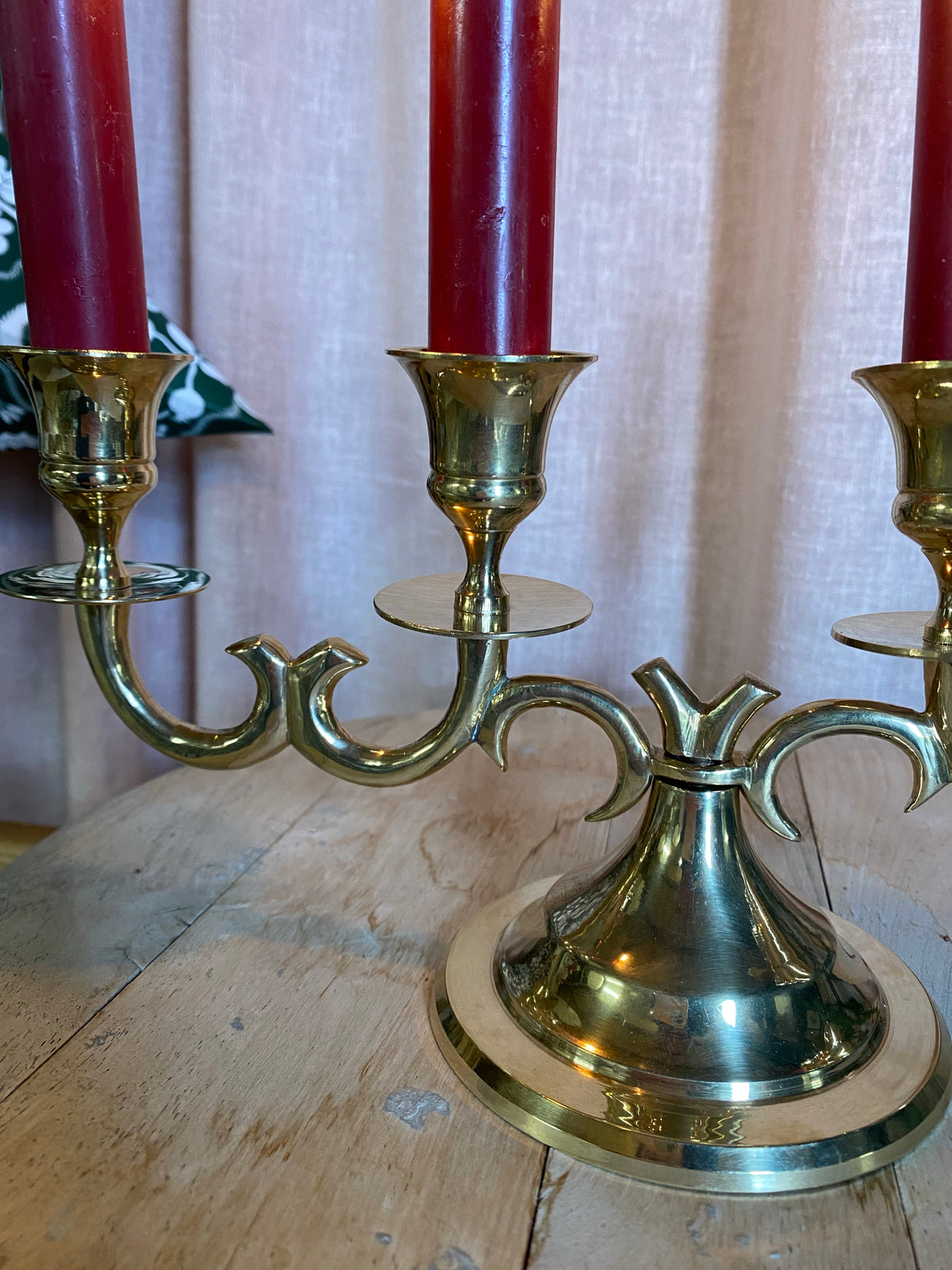 Adventsljusstake i mässing