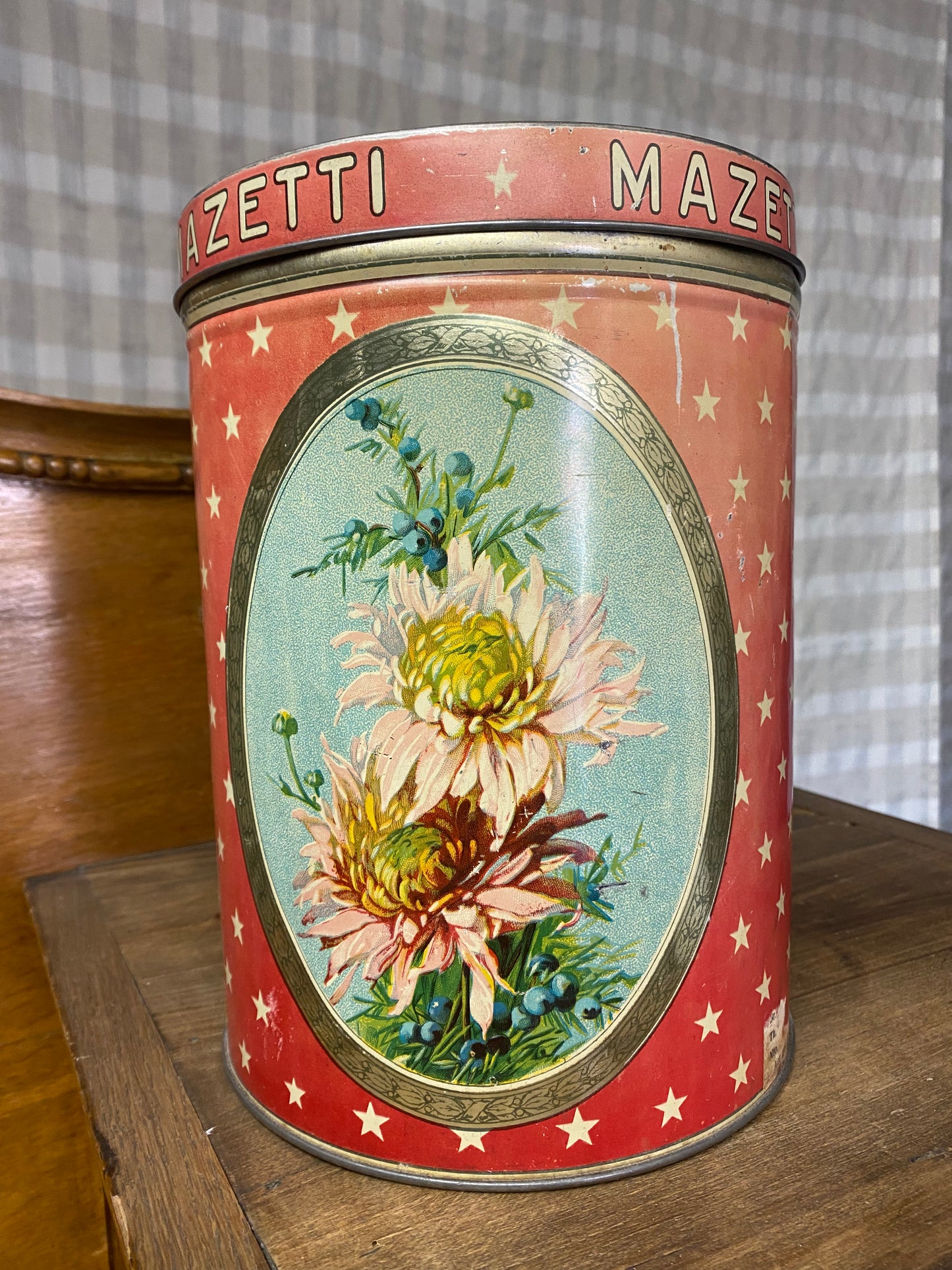 Mazetti plåtburk - blommor