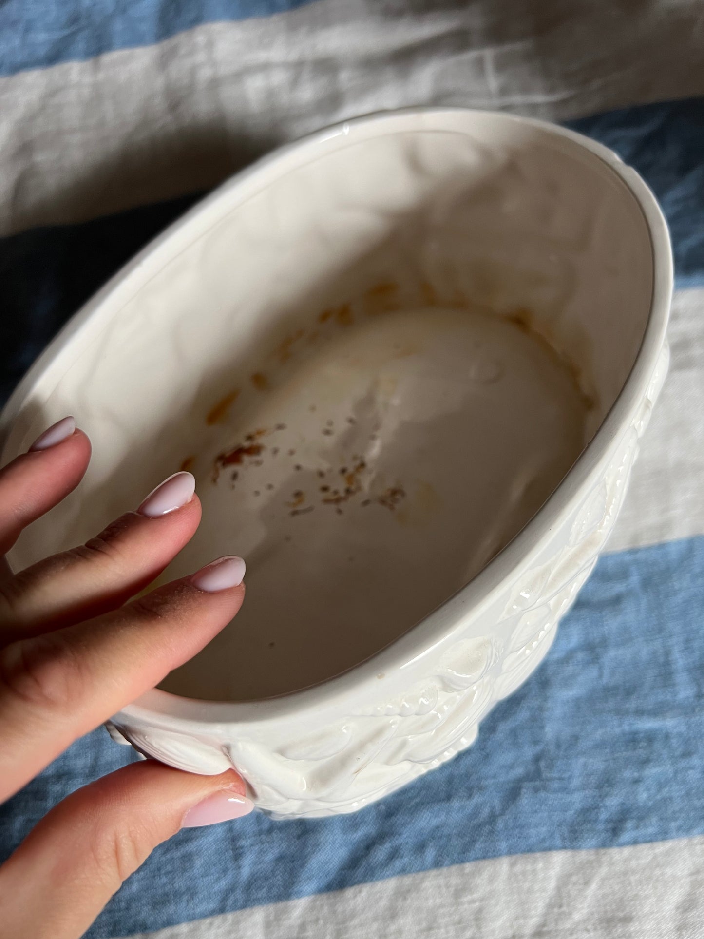 Snäckskål i vitt porslin