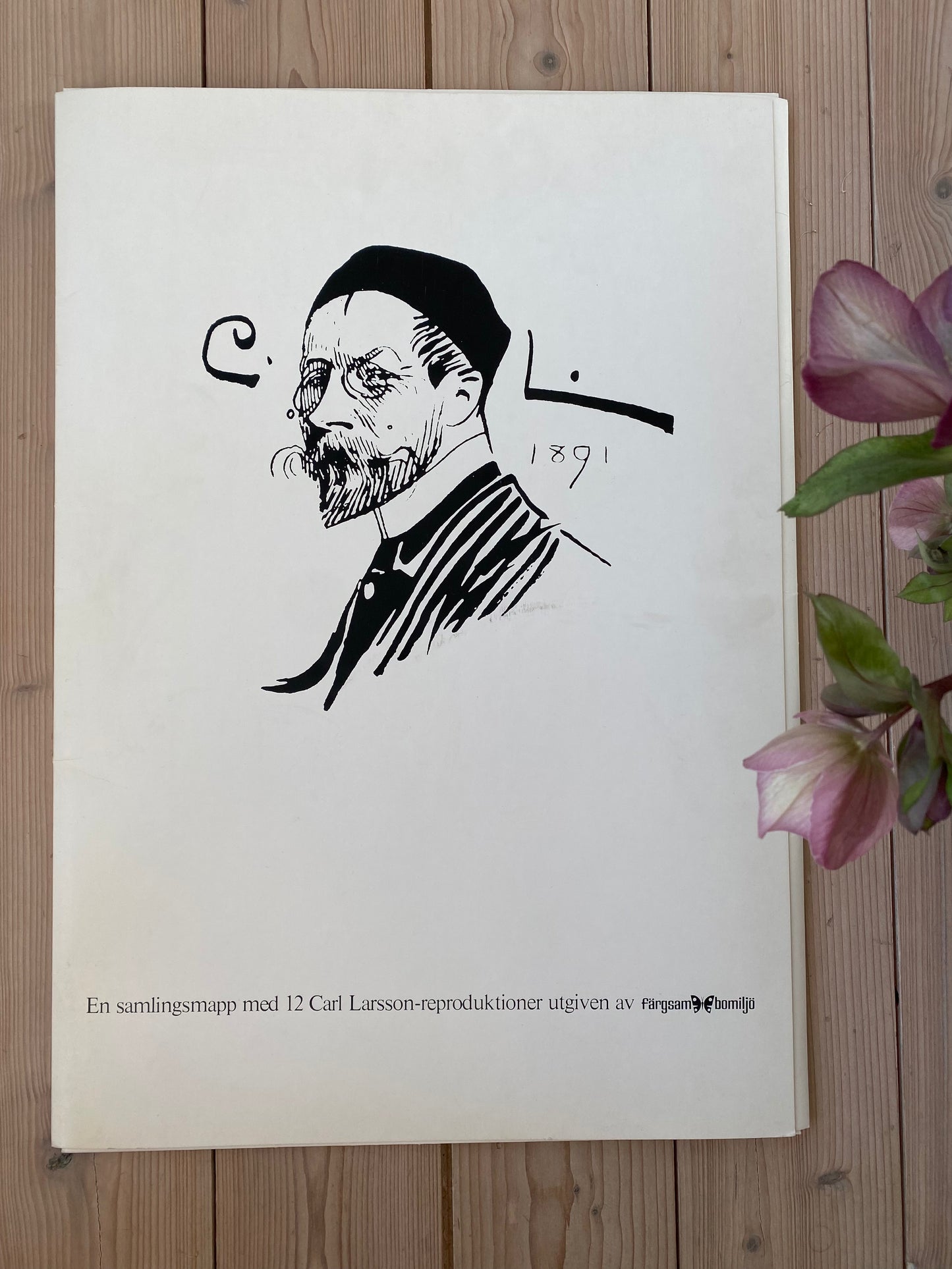 Carl Larsson samlingsmapp med 12 motiv