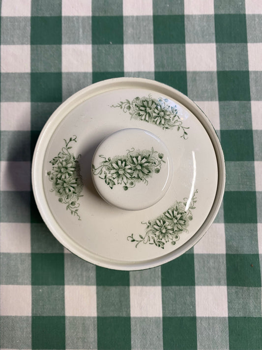 Grön Anna sockerskål i porslin