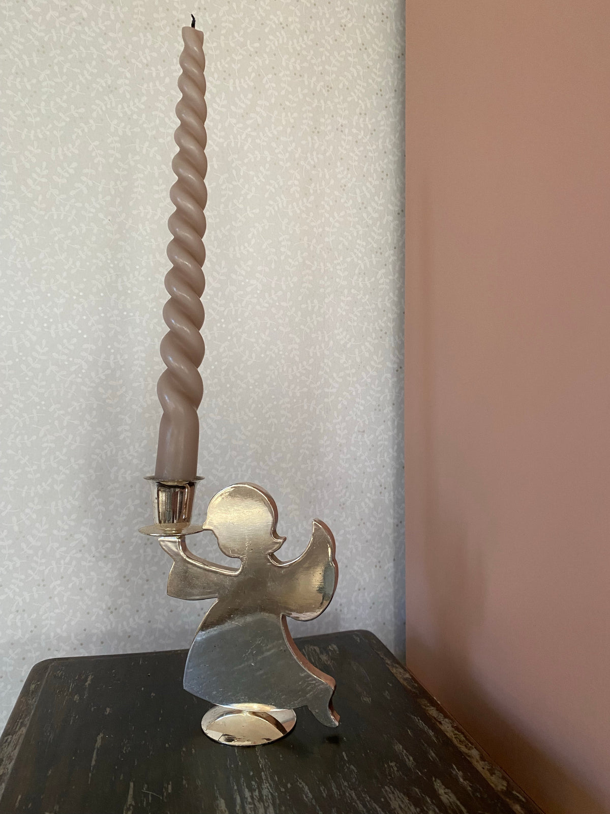 Änglaljusstake i silver
