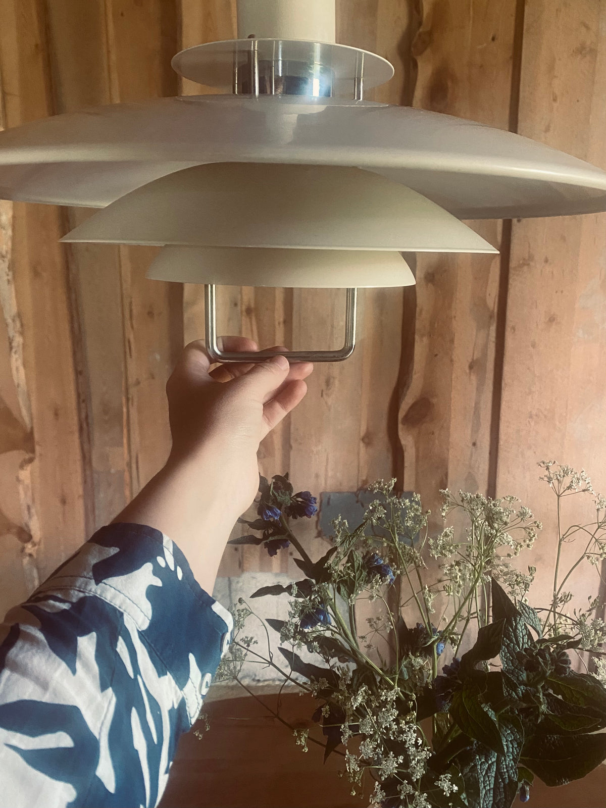 Taklampa i metall ”Pendel primus” Belid typ t8899 stora primus retro