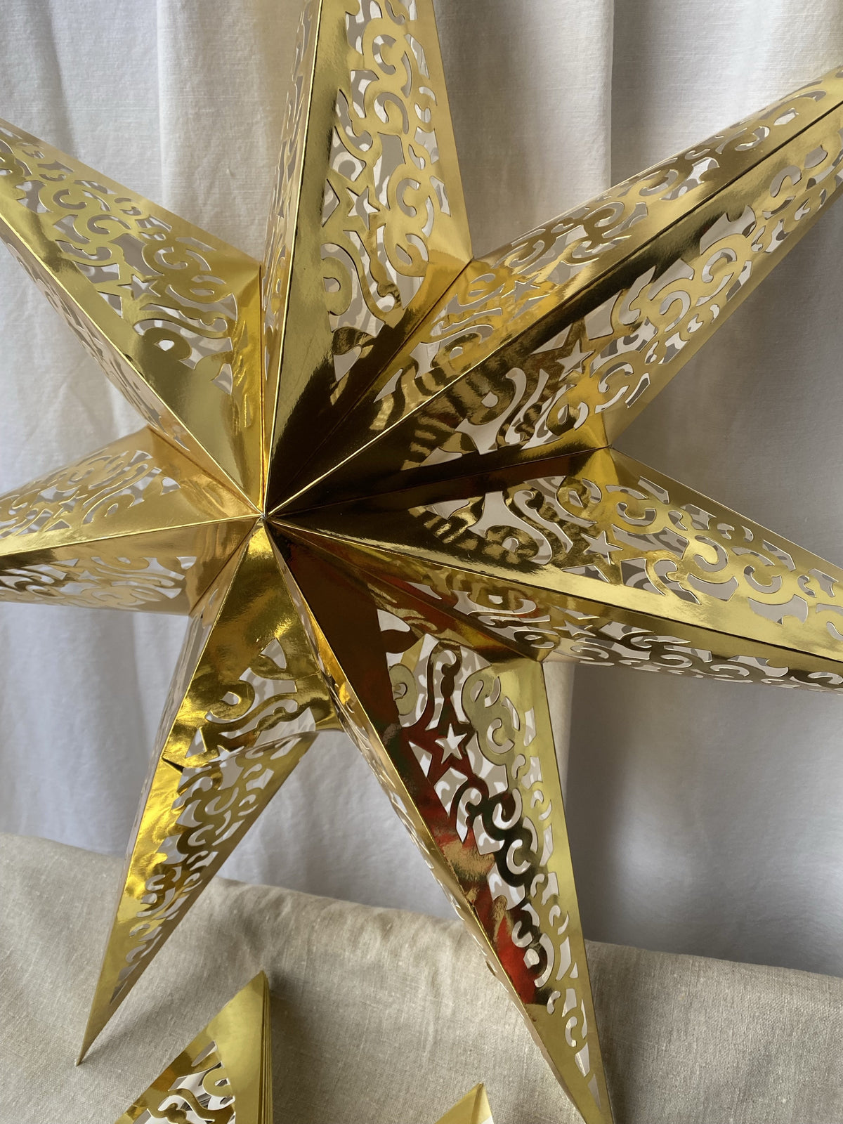 Adventsstjärnor ~ guld 2st