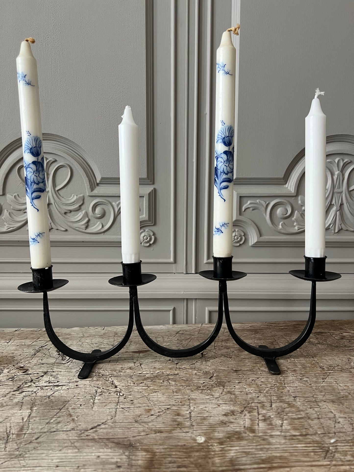 Adventsljusstake i smide