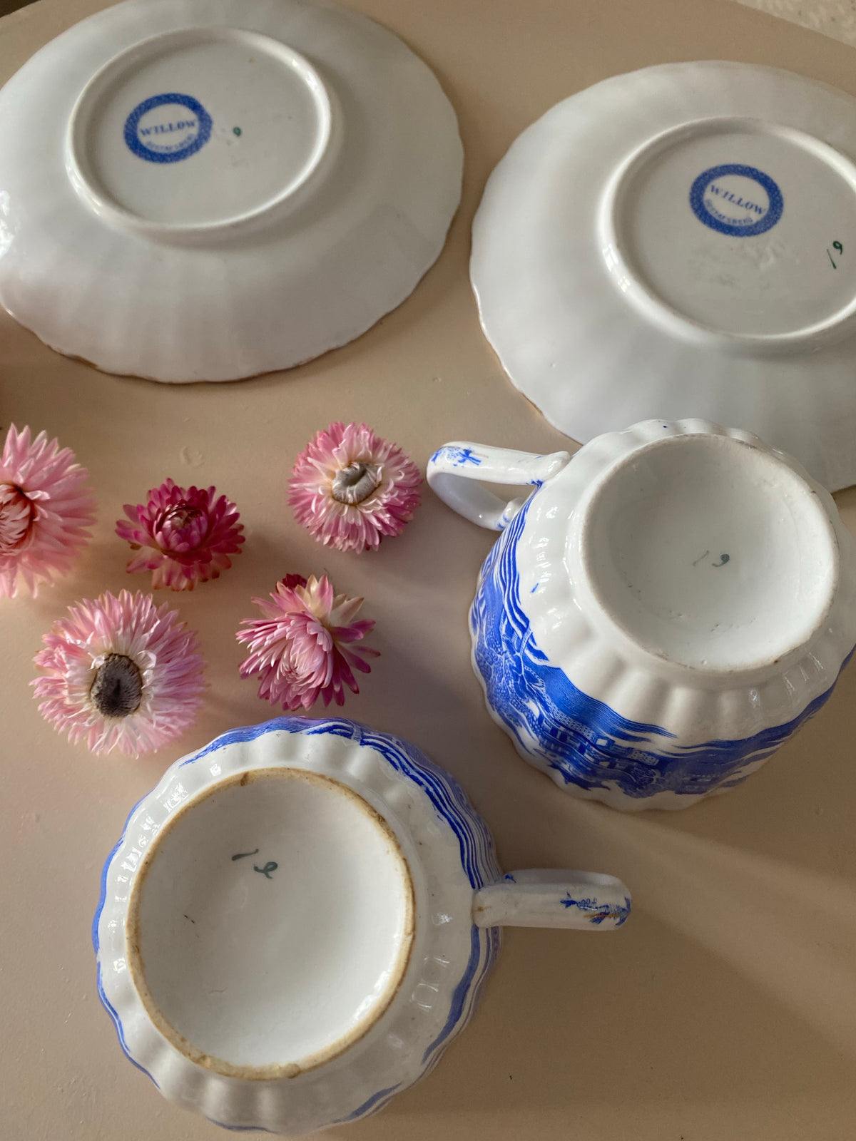 Paret kaffekoppar med fat - WILLOW Gustavsberg